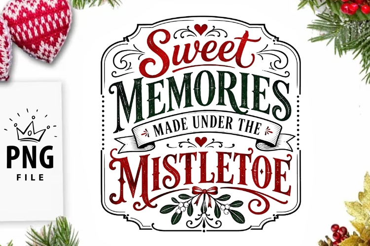 Sweet Memories Made Under The Mistletoe PNG