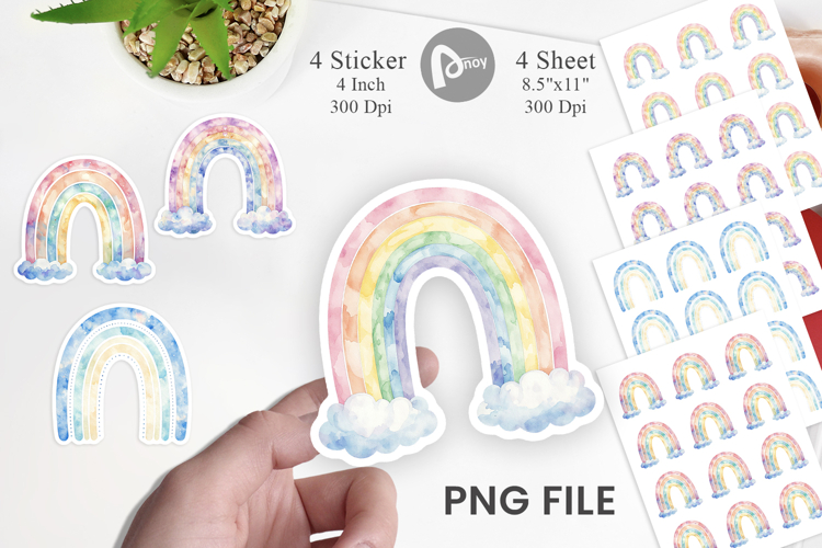 Nursery Pastel Rainbow Sticker