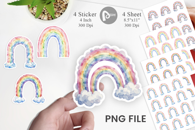 Nursery Pastel Rainbow Sticker