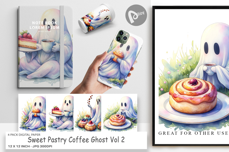 Sweet Pastry Coffee Digital Paper