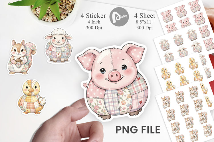 Sweet Picnic Patchwork Sticker