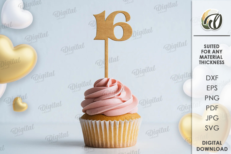 Happy Birthday Cake Topper SVG Image 6
