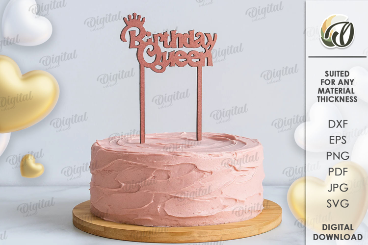 Happy Birthday Cake Topper SVG Image 5
