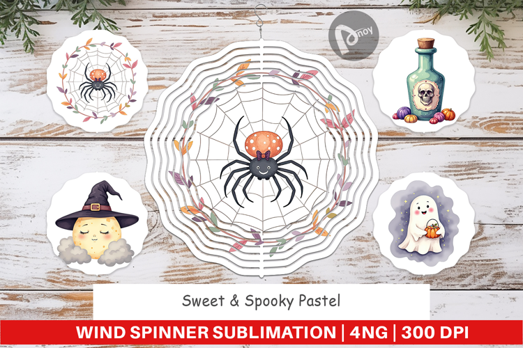 Wind Spinner Sweet Spooky Pastels