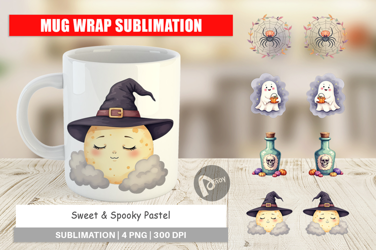 Mug Wrap Sweet Spooky Pastels