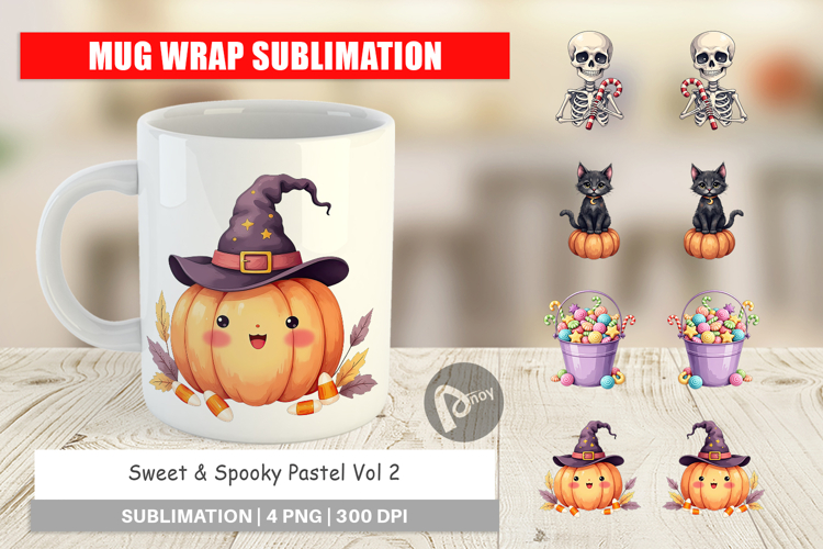 Mug Wrap Sweet Spooky Pastels