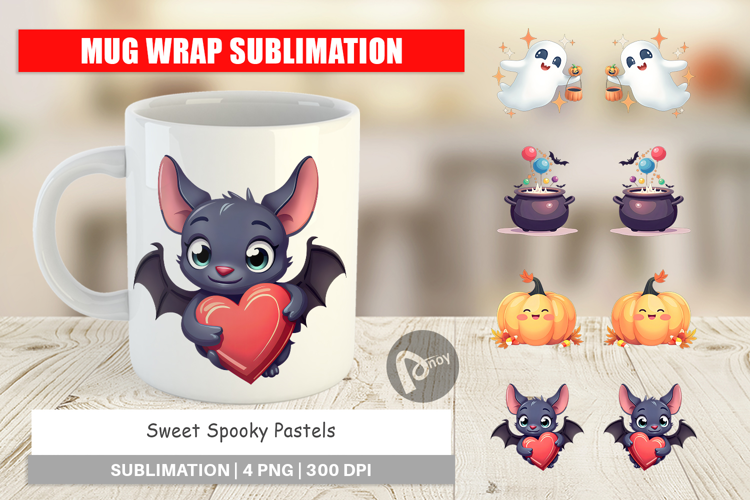 Mug Wrap Sweet Spooky Pastels