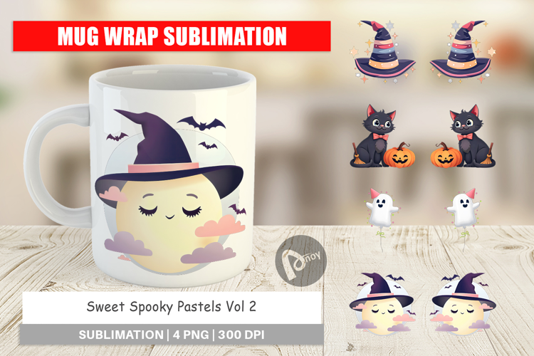 Mug Wrap Sweet Spooky Pastels