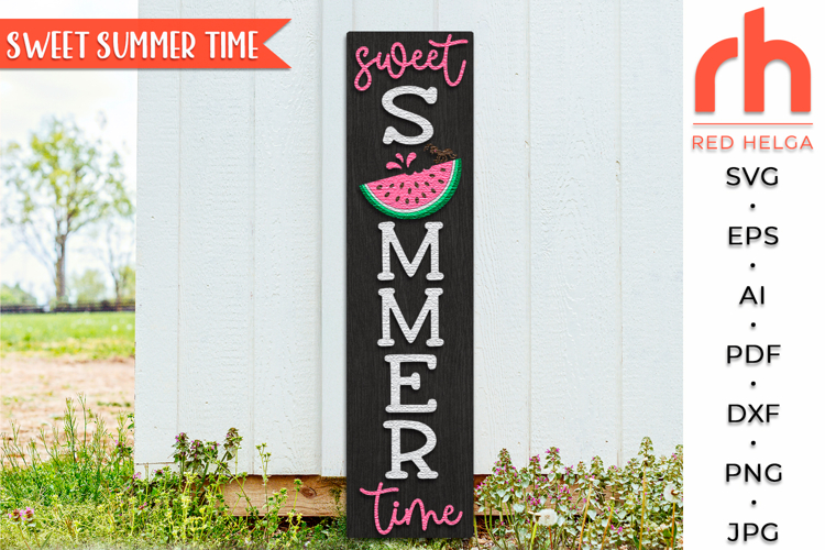 Watermelon Porch Sign SVG, Summer Leaner, Patio Cut File
