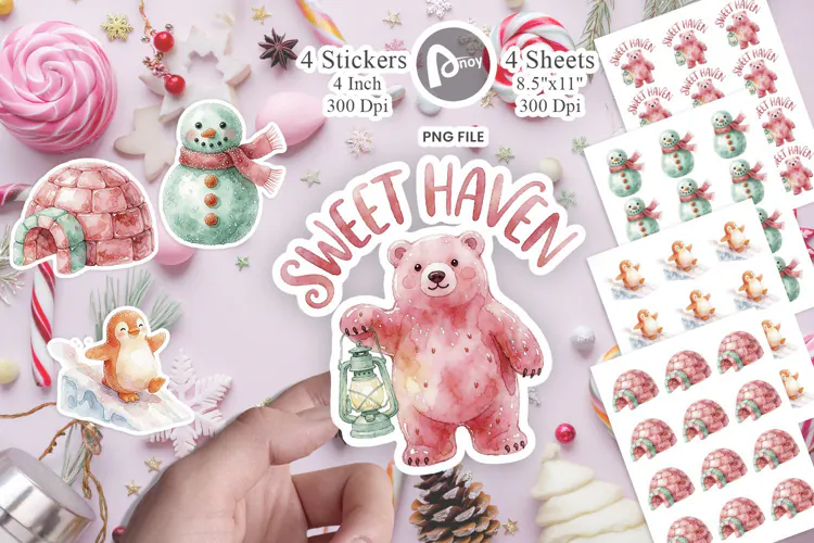 Candy Igloo Village Sticker
