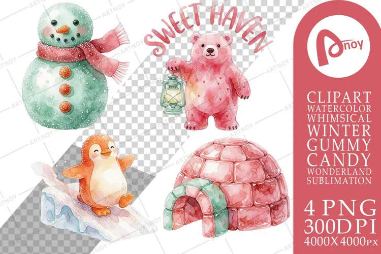 Candy Igloo Village Sublimation