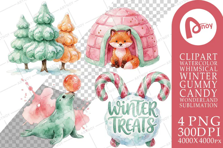 Candy Igloo Village Sublimation