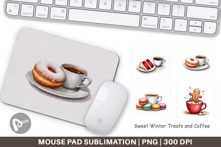 Winter Treats Coffee Mouse Pad