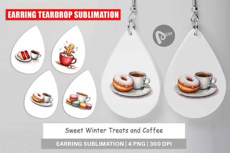 Winter Treats Coffee Earring