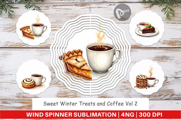 Winter Treats Coffee Wind Spinner