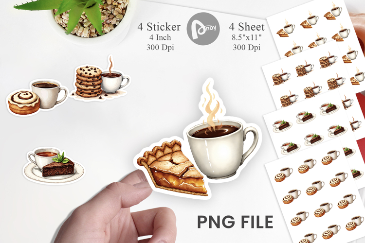 Winter Treats Coffee Sticker