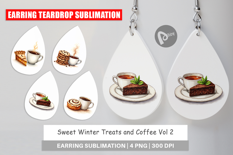 Winter Treats Coffee Earring