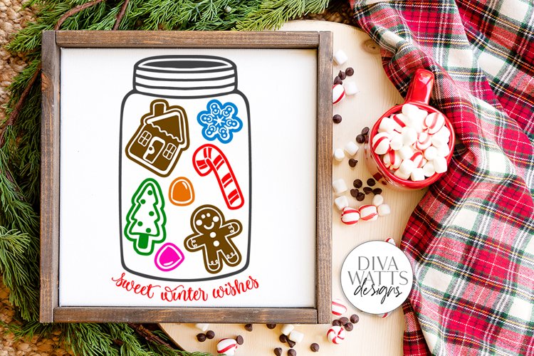 Sweet Winter Wishes SVG | Gingerbread Christmas Design