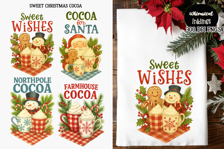 Sweet Christmas Cocoa Sublimation/DTF Clipart