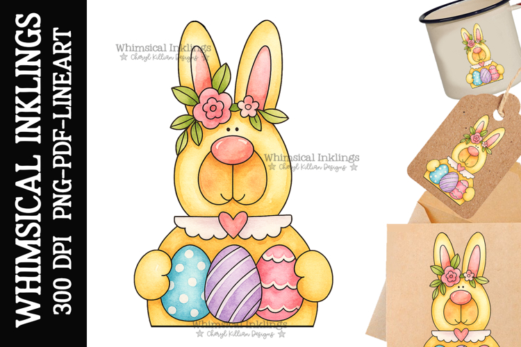 Sweet Easter Bunny Sublimation Clipart| DTF Clipart