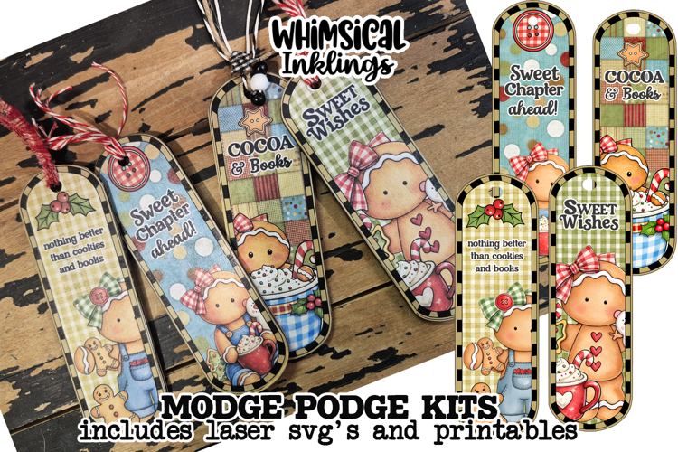 Sweet Gingerbread Bookmarks Modge Podge SVGs and Printables