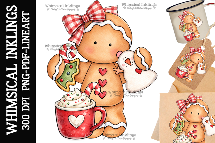 Sweet Ginger Cookie Sublimation Clipart| DTF Clipart