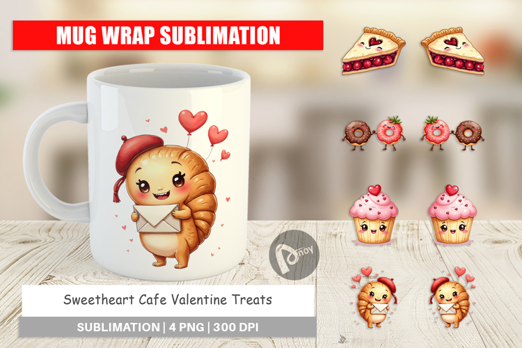 Sweetheart Cafe Valentine Mug Wrap