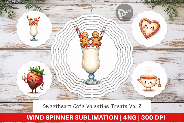 Sweetheart Cafe Valentine Wind Spinner