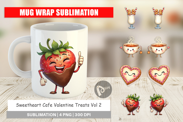 Sweetheart Cafe Valentine Mug Wrap