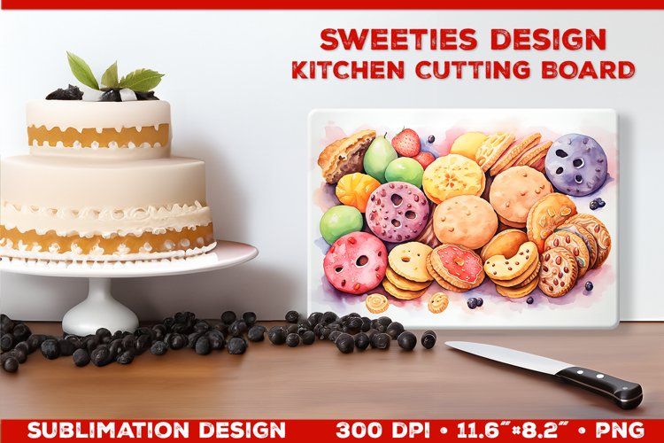 Sweeties Kitchen Cutting Board Sublimation design example image 1