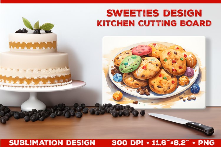 Sweeties Kitchen Cutting Board Sublimation design