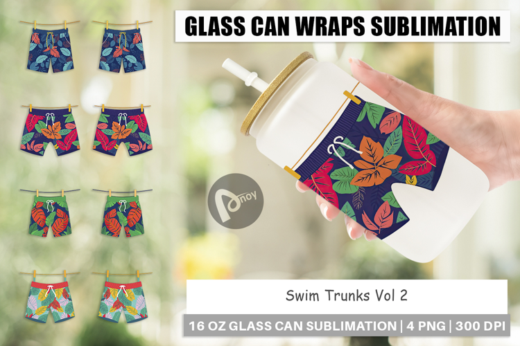 Glass Can Swim Trunks