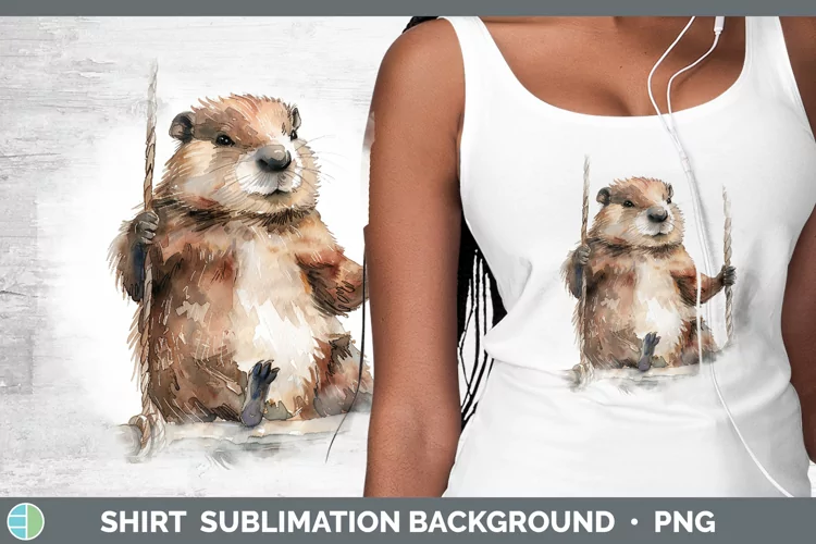 Swinging Beaver Shirt Sublimation Sublimation Background Des