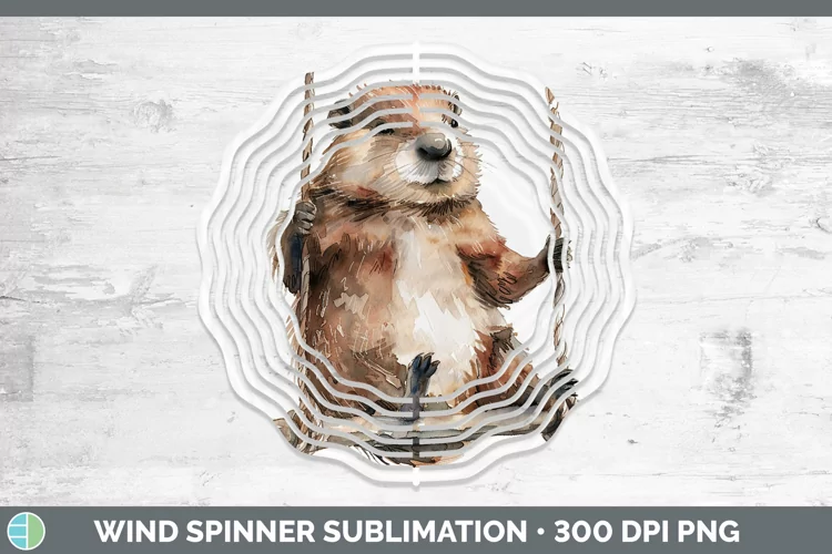 Swinging Beaver Wind Spinner Sublimation Spinner Designs