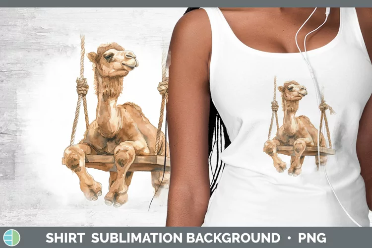 Swinging Camel Shirt Sublimation Sublimation Background Desi