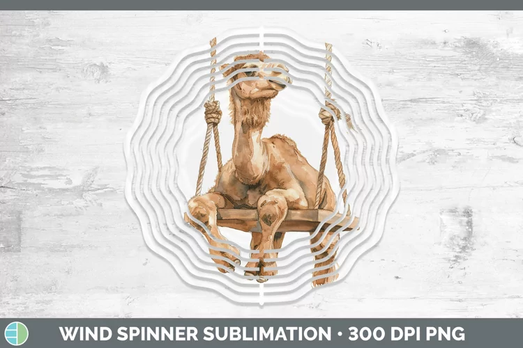 Swinging Camel Wind Spinner Sublimation Spinner Designs