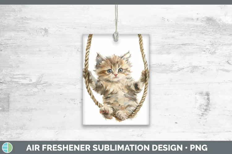 Swinging Cat Air Freshener Sublimation Car Freshener Designs