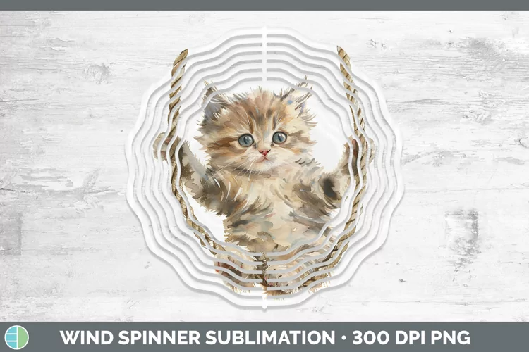 Swinging Cat Wind Spinner Sublimation Spinner Designs