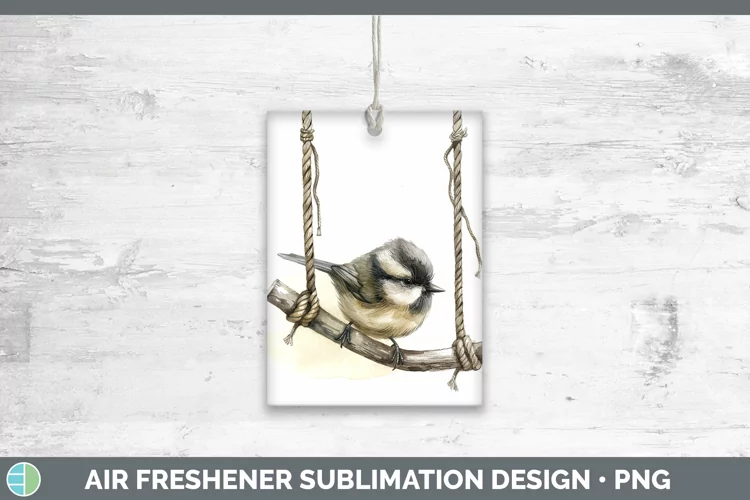 Swinging Chickadee Air Freshener Sublimation Car Freshener D