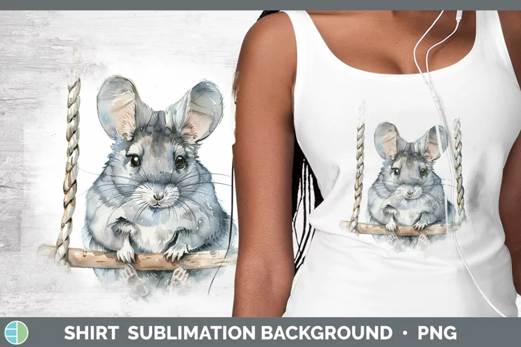 Swinging Chinchilla Shirt Sublimation Sublimation Background