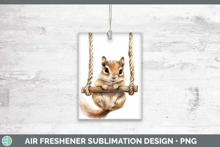 Swinging Chipmunk Air Freshener Sublimation Car Freshener De