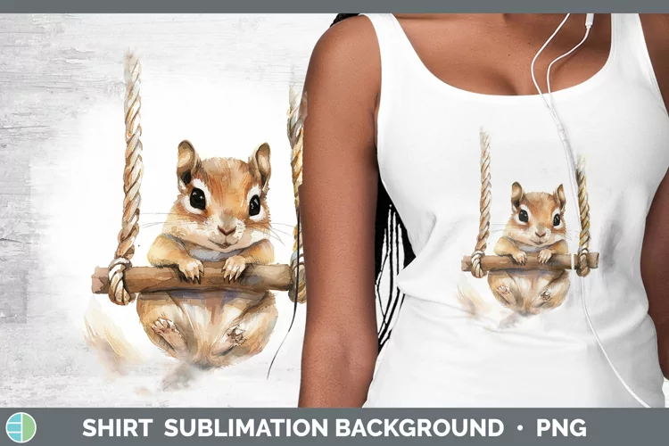 Swinging Chipmunk Shirt Sublimation Sublimation Background D