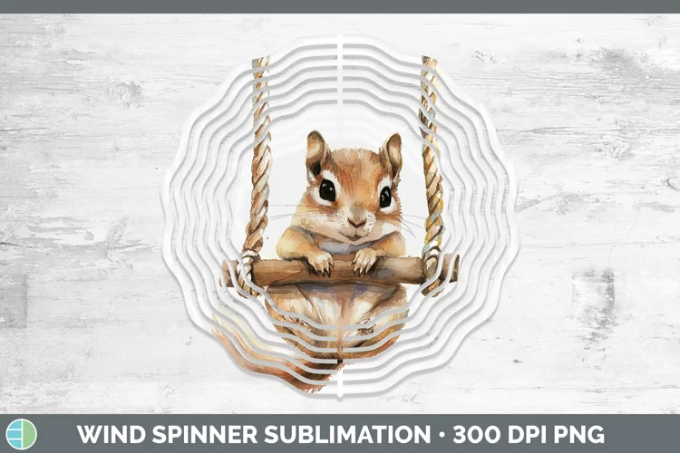 Swinging Chipmunk Wind Spinner Sublimation Spinner Designs