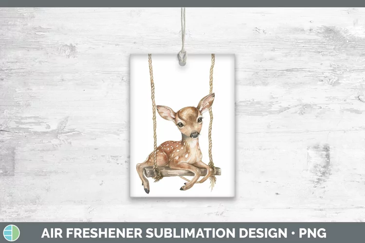 Swinging Deer Air Freshener Sublimation Car Freshener Design