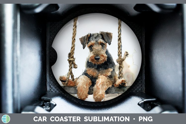 GorgeousSwinging Dogs Car Coaster design.