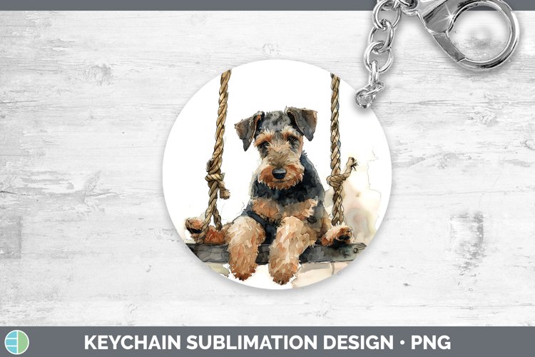 GorgeousSwinging Dogs Keychain design.