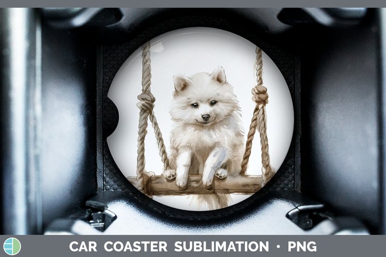 GorgeousSwinging Dogs Car Coaster design.