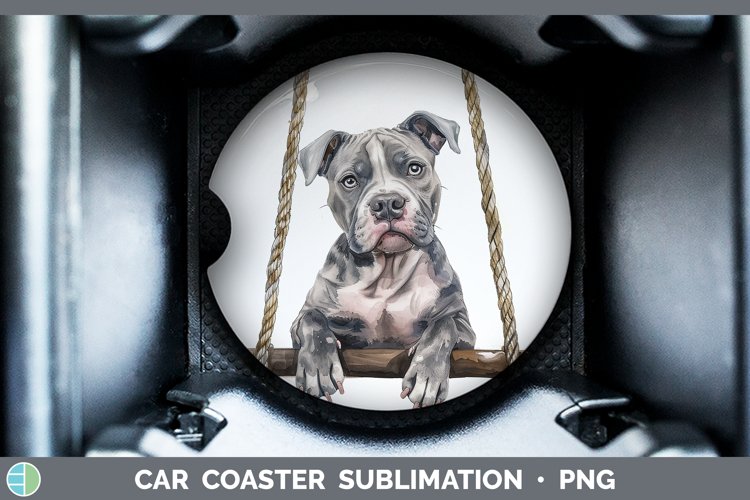 GorgeousSwinging Dogs Car Coaster design.
