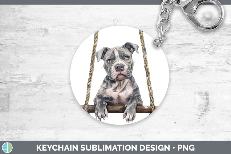 GorgeousSwinging Dogs Keychain design.
