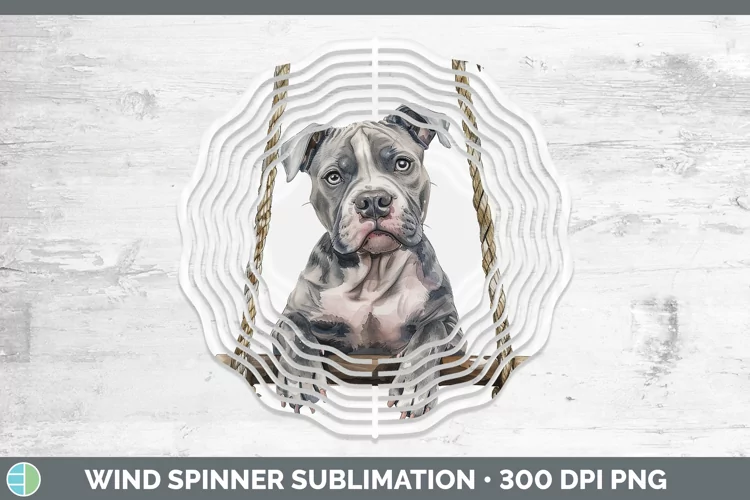 Swinging Dogs American Staffordshire Wind Spinner Sublimatio
